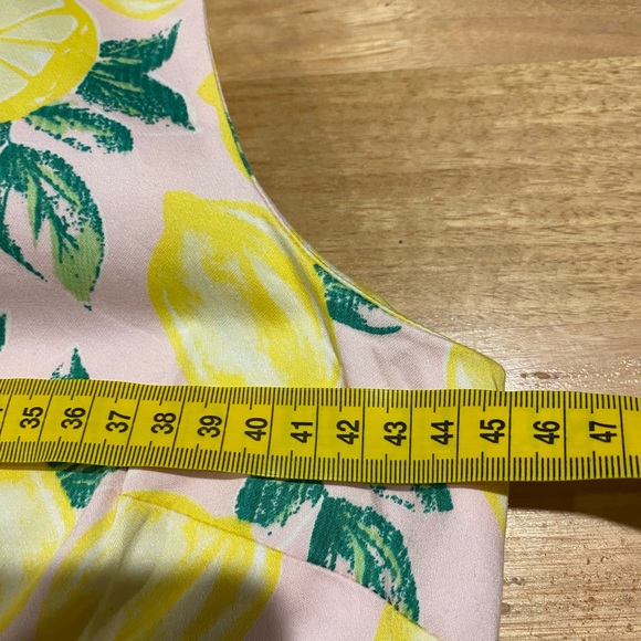 Cynthia Rowley dress lemon print shift dress size 10 - Picture 7 of 7